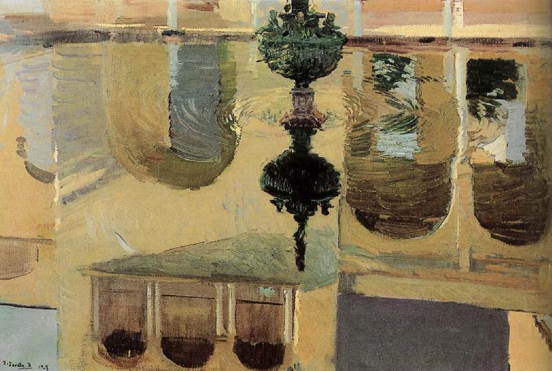 Joaquin Sorolla The reflection of the pool water china oil painting image